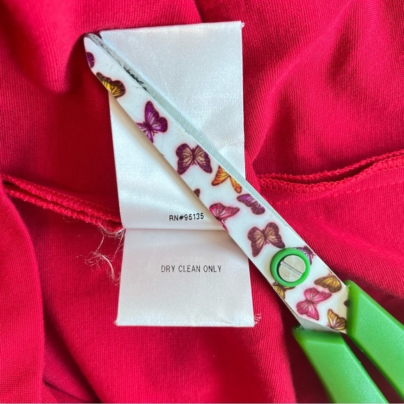 Lafayette 148 New York Ruched Ruffle Front Sleeveless Sheath Dress In Red (X1) - Picture 15 of 15